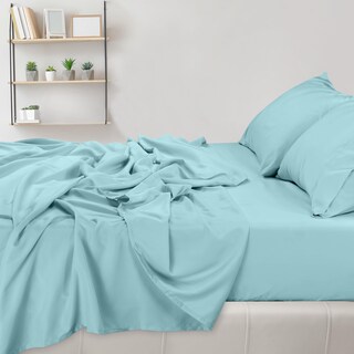 Foto 4 | Juego De Sábanas Utopia Bedding Queen De Microfibra Cepillada Para Spa, Color Azul - Venta Internacional.