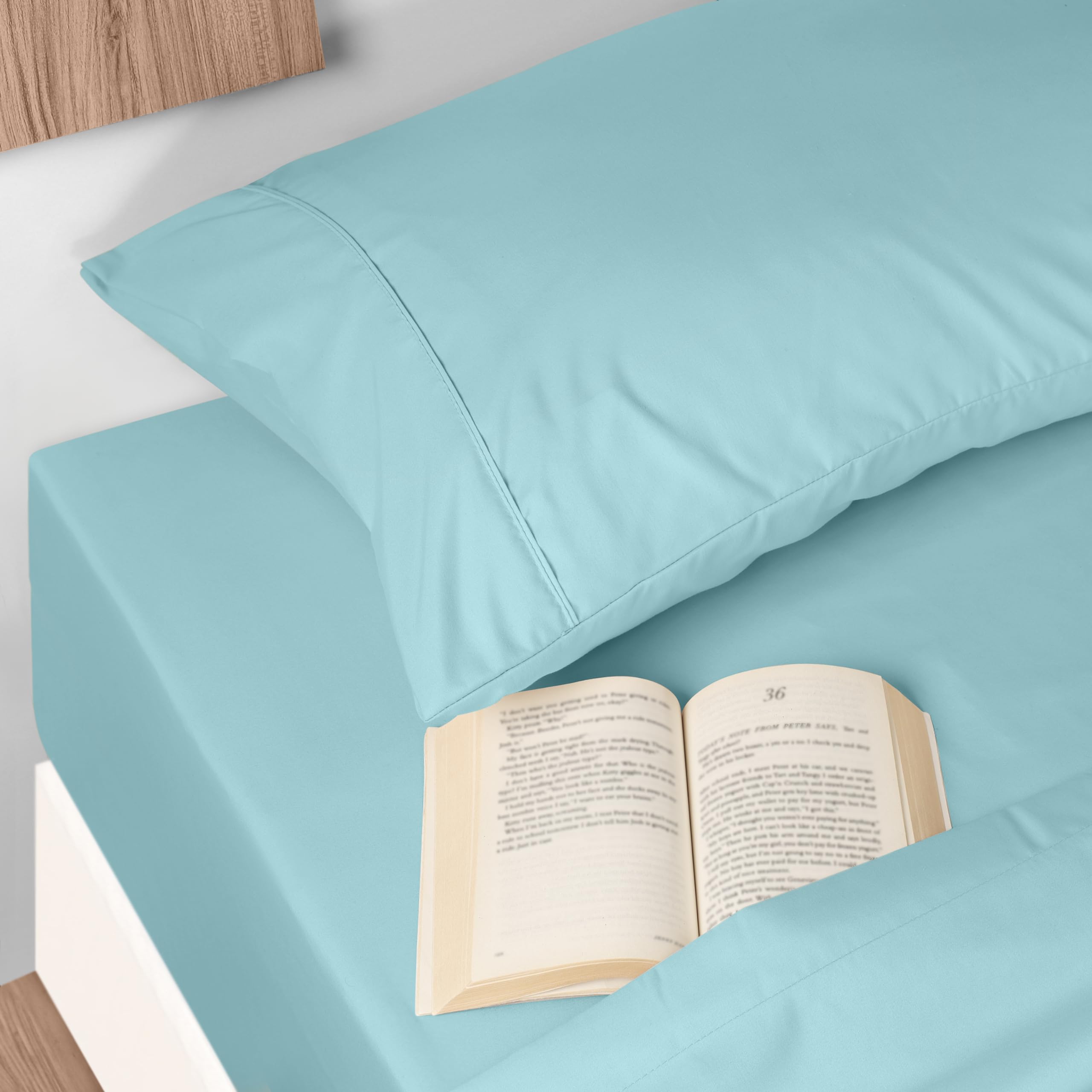 Foto 7 pulgar | Juego De Sábanas Utopia Bedding Queen De Microfibra Cepillada Para Spa, Color Azul - Venta Internacional.