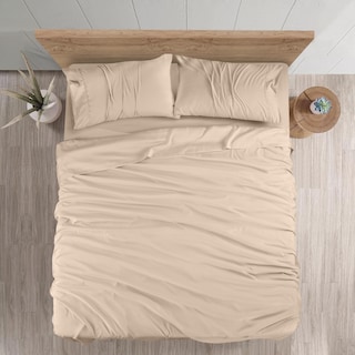 Foto 3 | Juego De Sábanas Utopia Bedding De Microfibra Totalmente Cepillada, Color Beige - Venta Internacional.
