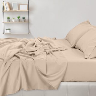 Foto 4 | Juego De Sábanas Utopia Bedding De Microfibra Totalmente Cepillada, Color Beige - Venta Internacional.