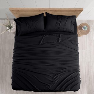 Foto 3 | Juego De Sábanas Utopia Bedding De Microfibra Totalmente Cepillada, Color Negro - Venta Internacional.