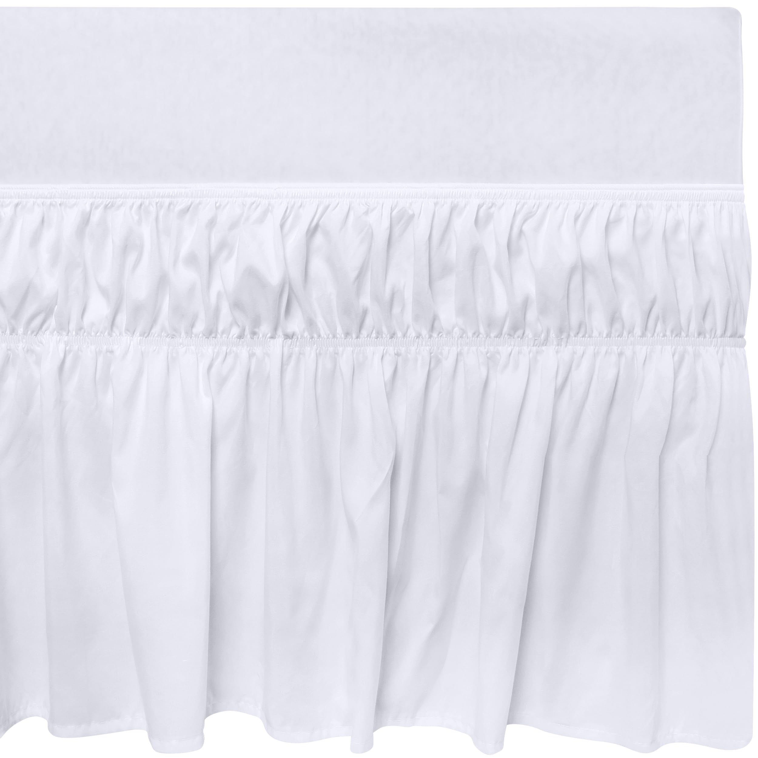 Foto 7 pulgar | Falda De Cama Utopia Bedding Totalmente Elástica Con Volantes De 40 Cm, Color Blanco - Venta Internacional.