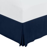 Falda De Cama Utopia Bedding Para Cama Doble, Cuádruple, Plisada, Con Volantes, Azul Marino - Venta Internacional.