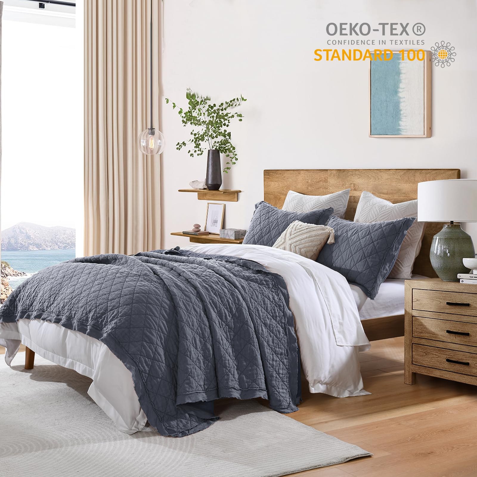 Foto 4 pulgar | Juego de Edredón Horimote Home Queen Size Acero Azul - Venta Internacional
