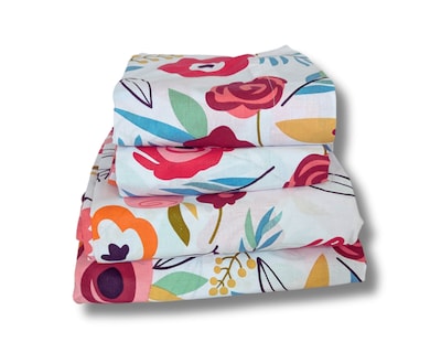 Foto 1 | Juego De Sábanas Algodón Percal Básica 200 - Estampada - Flora - King Size