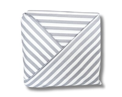 Foto 2 | Juego De Sábanas Algodón Percal Básica 200 - Estampada - Rayas Gris - King Size