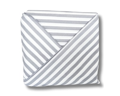 Foto 2 | Juego De Sábanas Algodón Percal Básica 200 - Estampada - Rayas Gris - Matrimonial