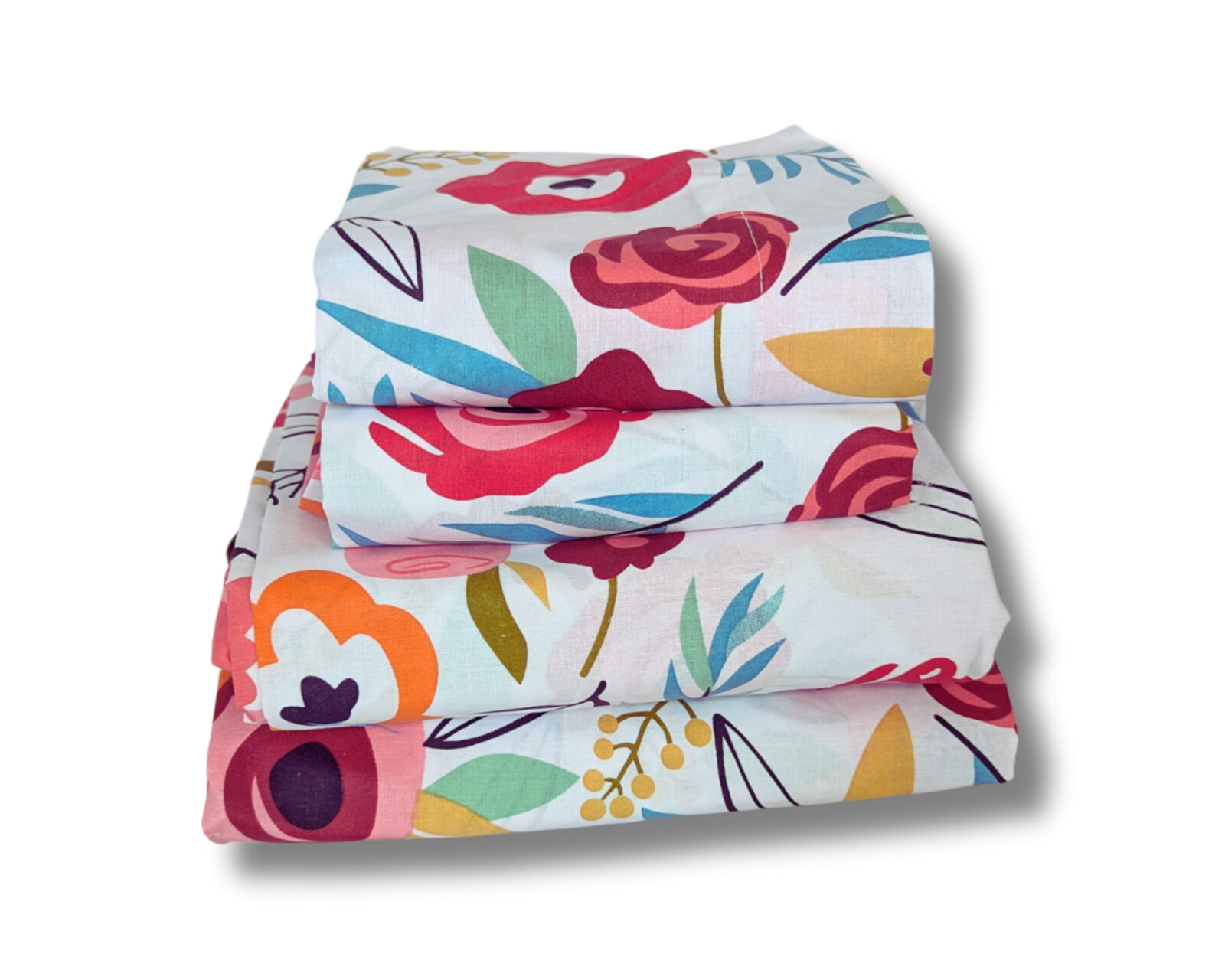 Juego De Sábanas Algodón Percal Básica 200 - Estampada - Flora - Individual