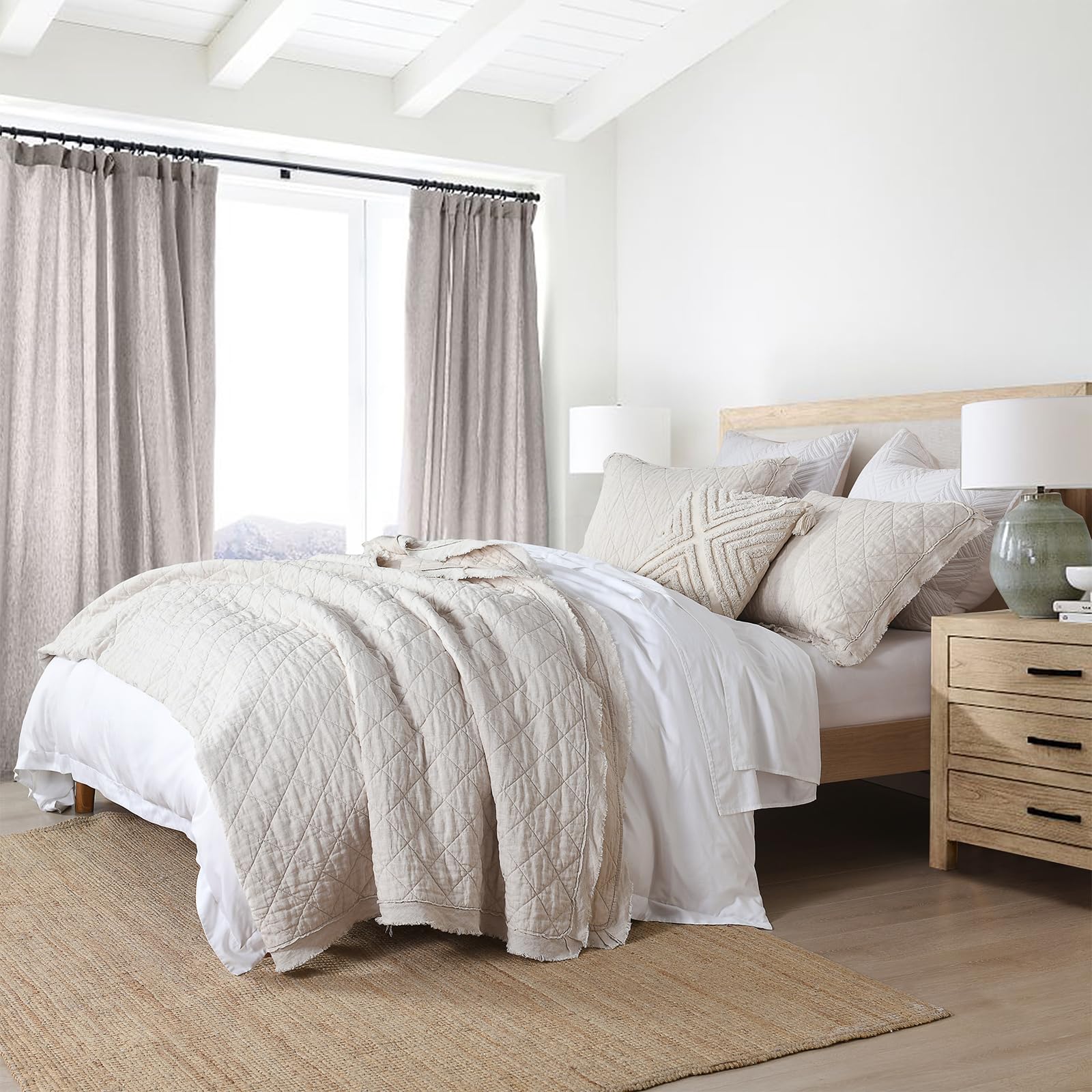 Foto 4 pulgar | Juego de Colcha Horimote Home Queen Beige 3 Piezas - Venta Internacional