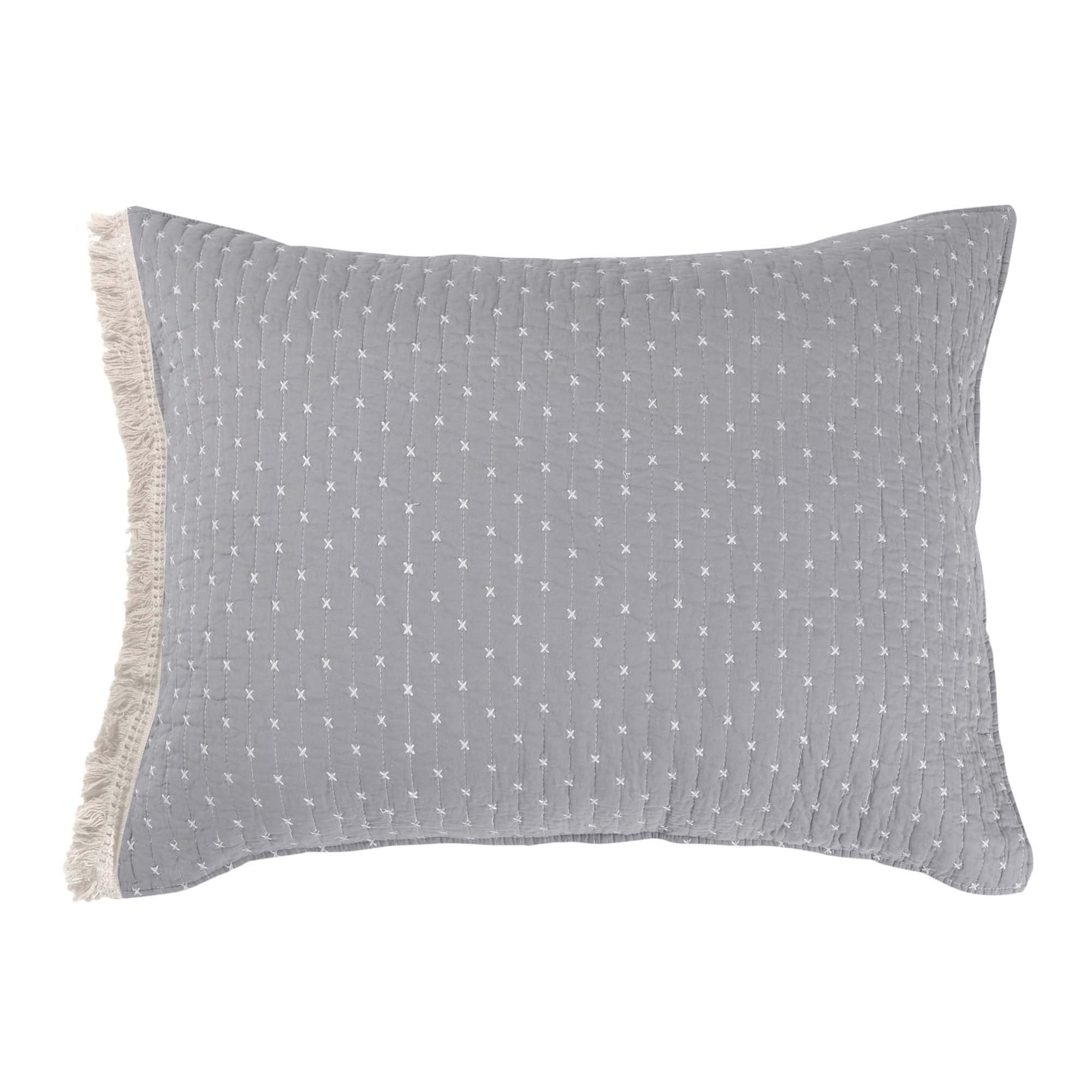 Foto 5 pulgar | Set de Edredón Levtex Home Cross Stitch Gris- Venta Internacional