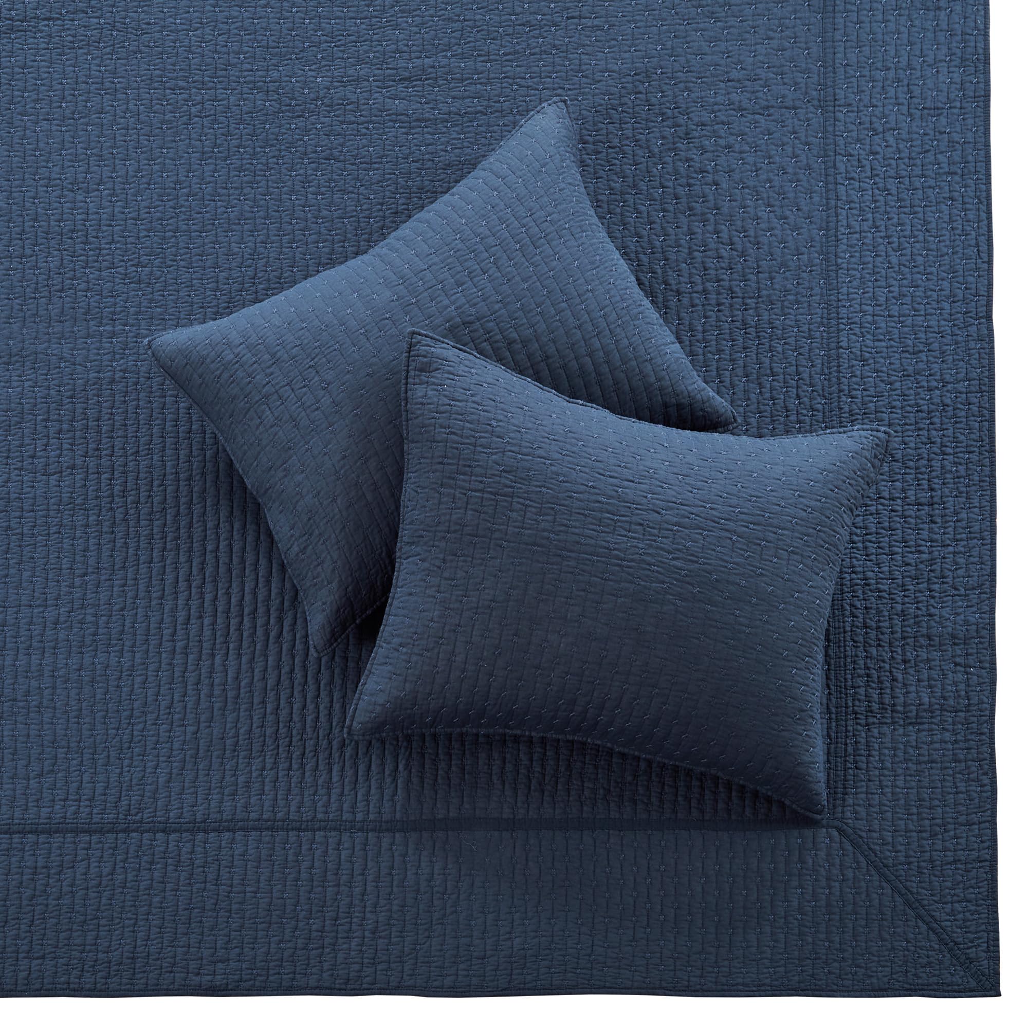 Foto 4 | Juego de Colchas Levtex Home Cross Stitch Navy Queen con 2 Fundas - Venta Internacional
