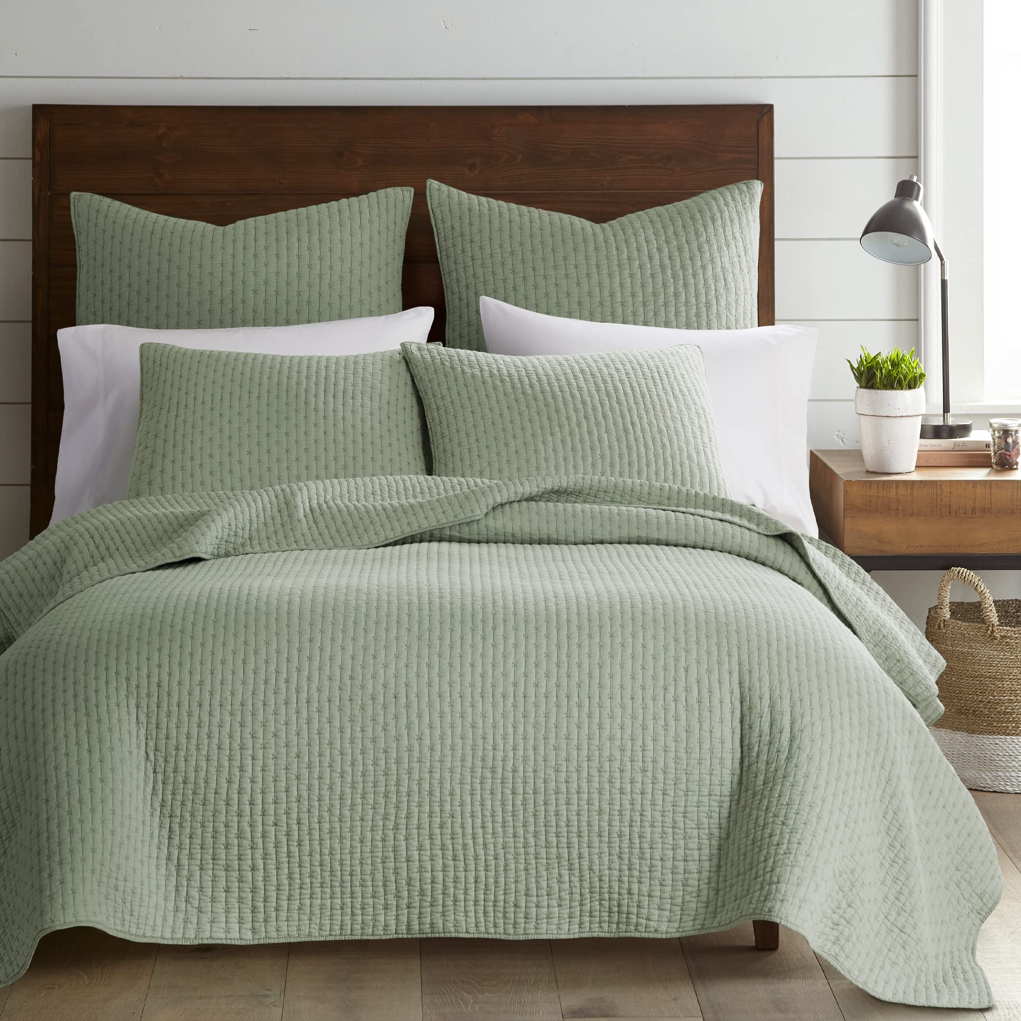 Foto 1 | Set de Colcha Levtex Home Cross Stitch Desert Sage- Venta Internacional