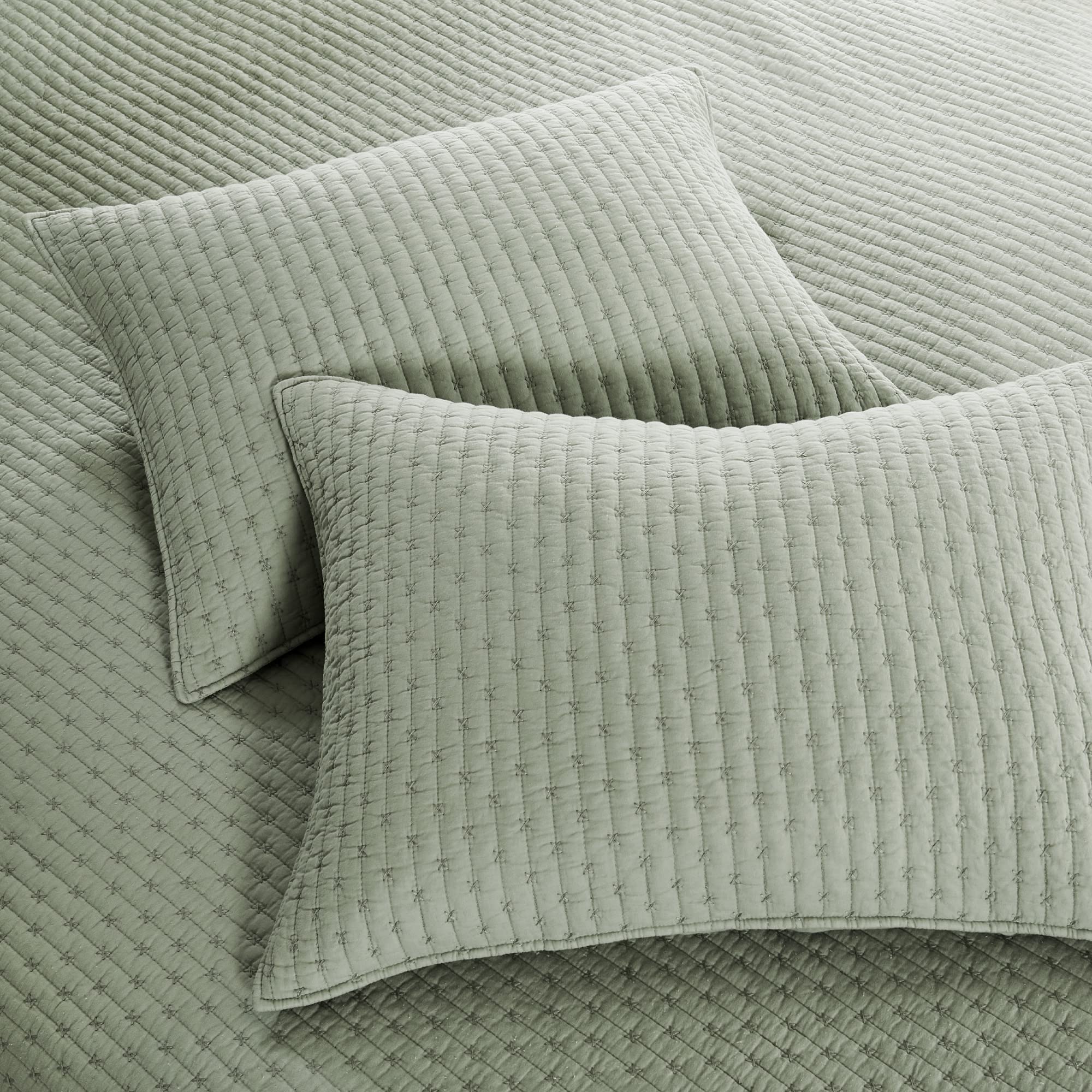 Foto 4 pulgar | Set de Colcha Levtex Home Cross Stitch Desert Sage- Venta Internacional