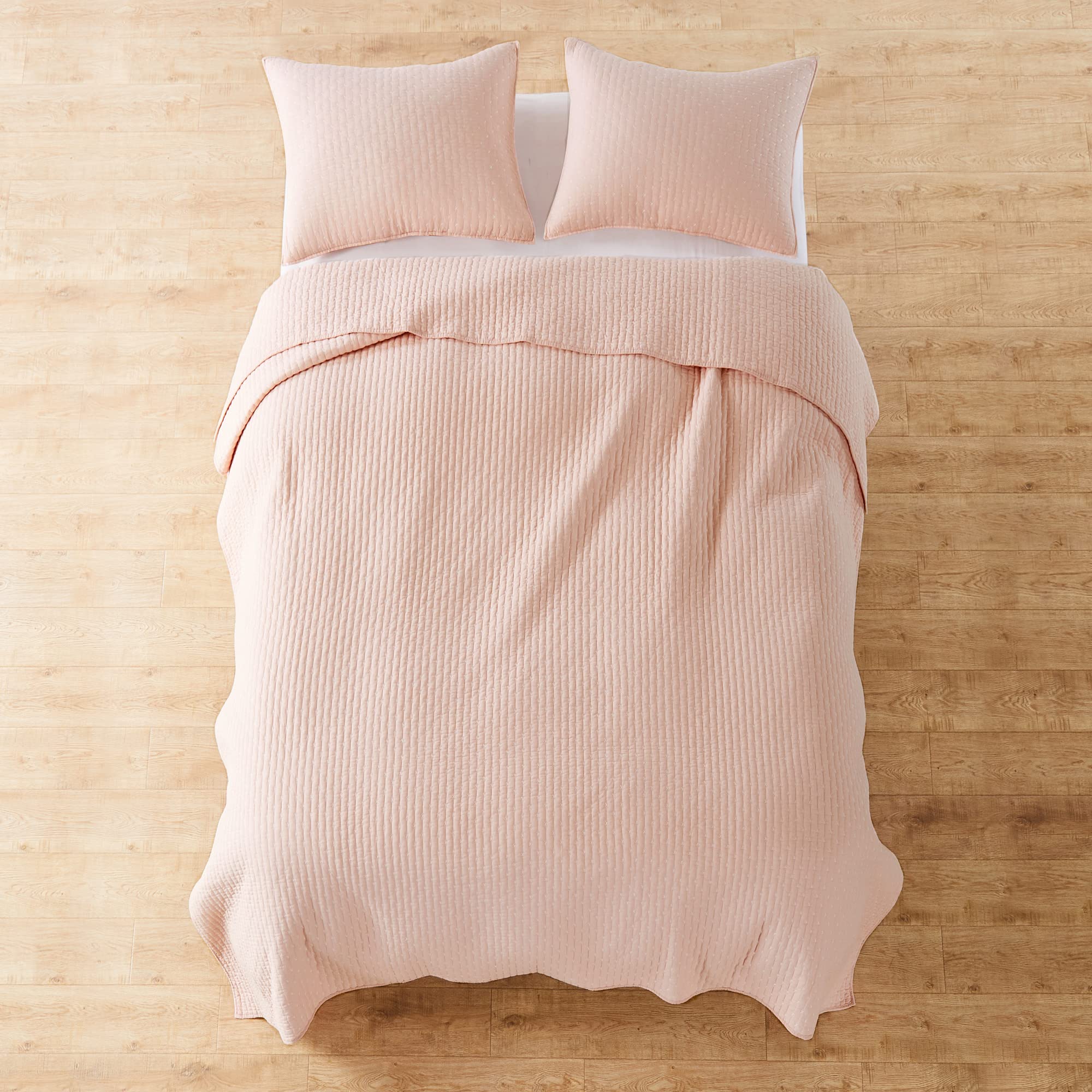 Foto 6 pulgar | Juego de Colchas Levtex Home Cross Stitch Blush Queen Size- Venta Internacional