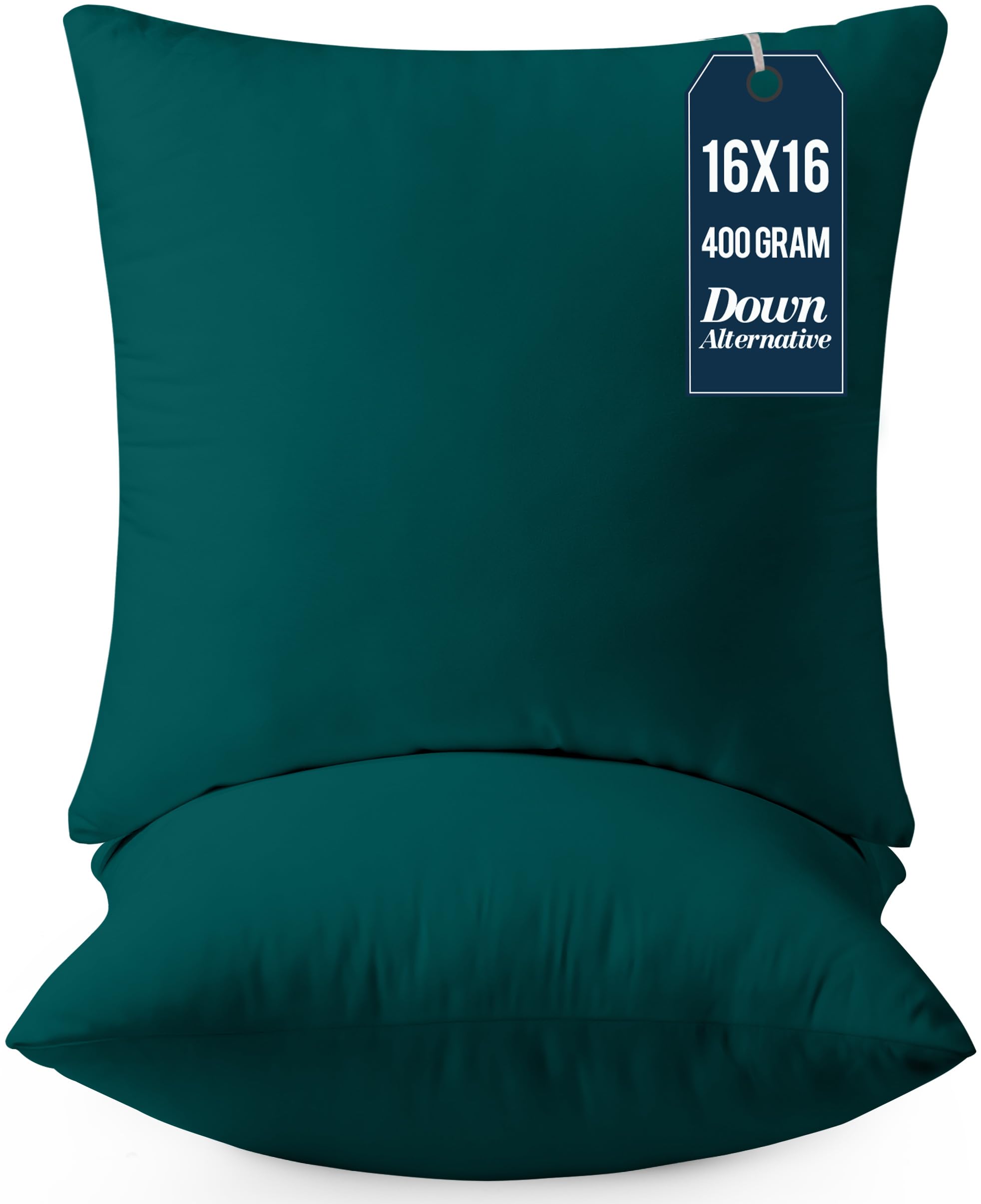 Foto 2 pulgar | Almohadas Utopia Bedding, Color Verde Azulado Oscuro, 40 X 40 Cm, Paquete De 2 - Venta Internacional.