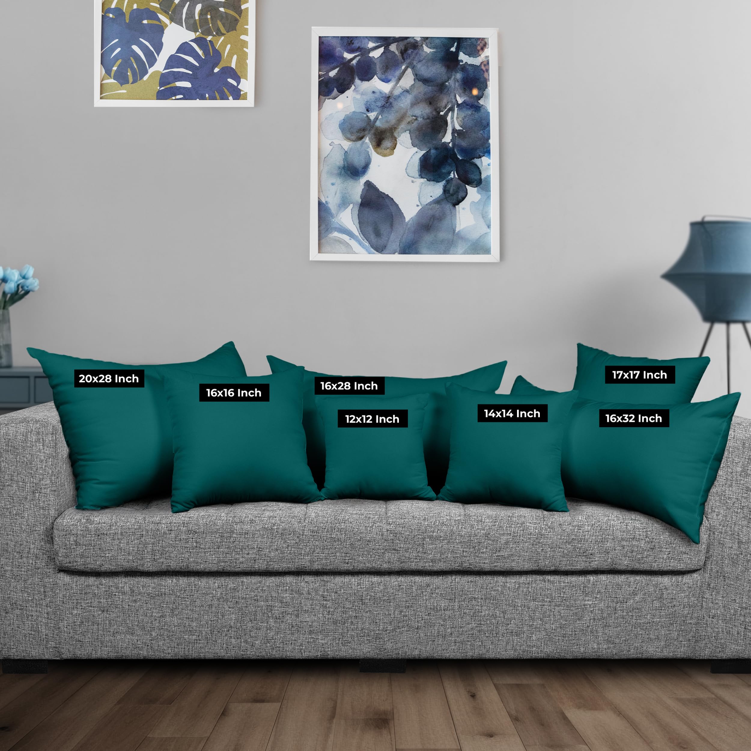 Foto 5 | Almohadas Utopia Bedding, Color Verde Azulado Oscuro, 40 X 40 Cm, Paquete De 2 - Venta Internacional.