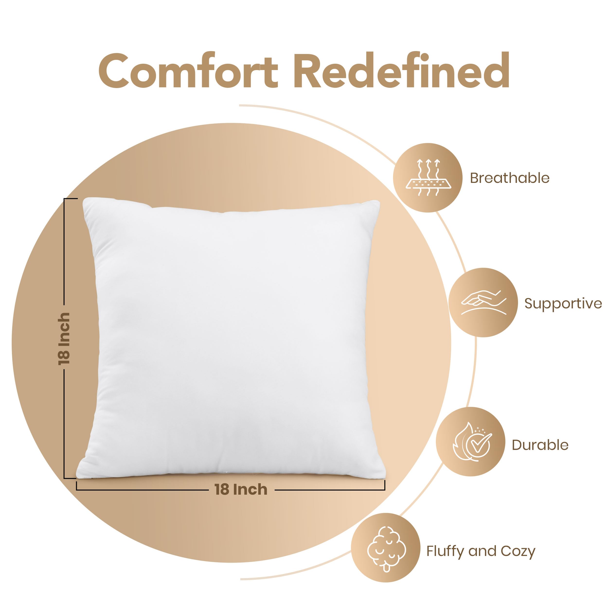 Foto 2 | Insertos De Almohada Para Exteriores Utopia Bedding, 45 X 45 Cm (paquete De 2) - Venta Internacional.