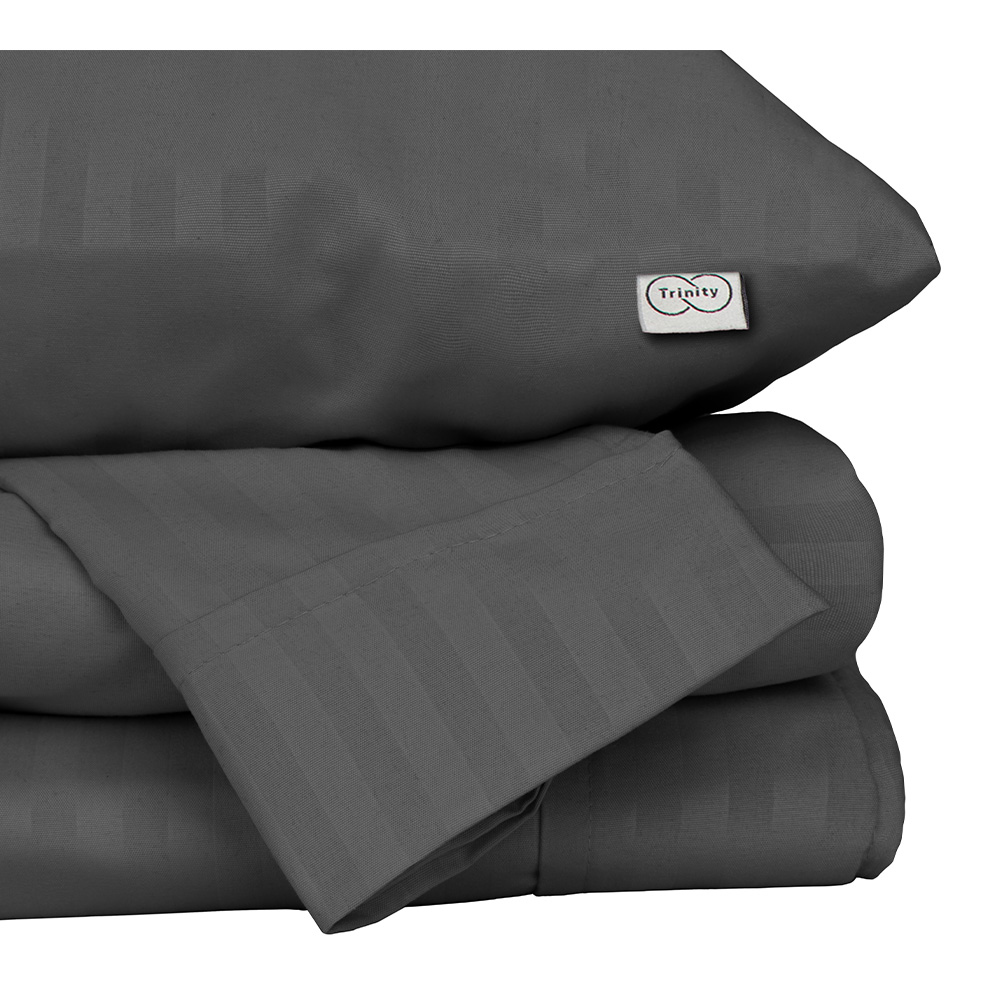 Sábanas Trinity Color Gris Oxford Individual