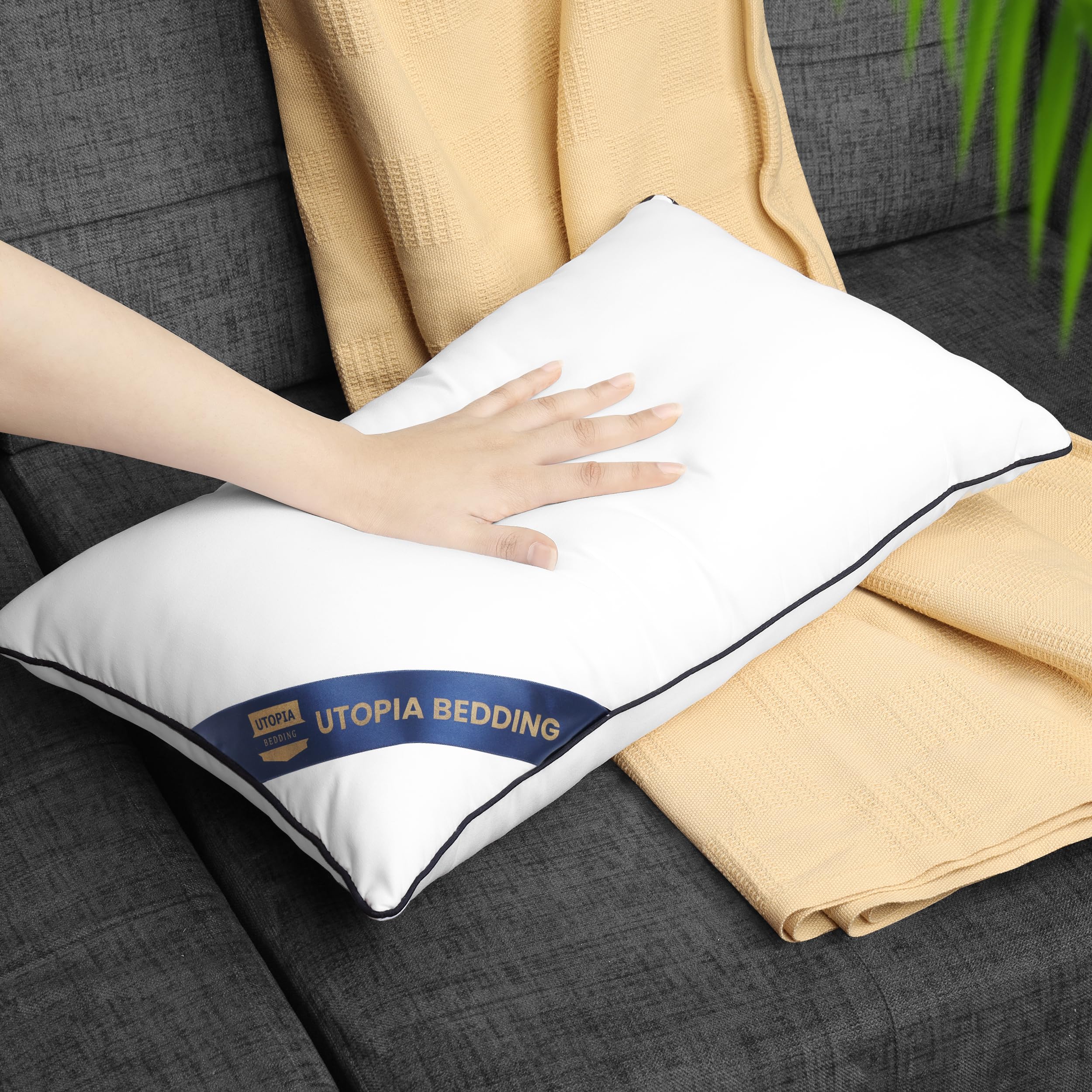 Foto 7 | Almohada Utopia Bedding  2 Unidades 30 x 50 cm Blanca - Venta Internacional