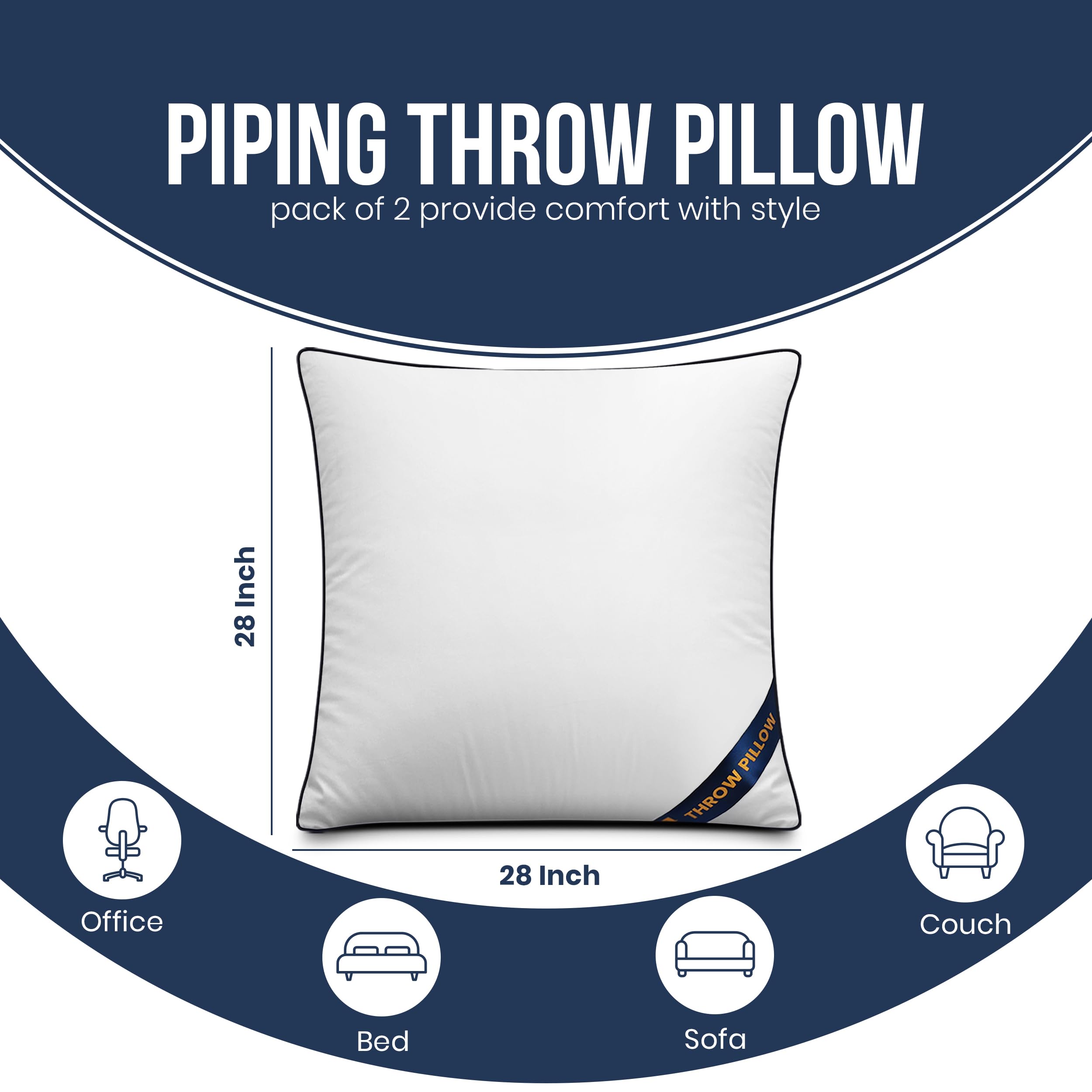 Foto 3 pulgar | Almohada Utopia Bedding  2 Unidades 70 x 70 cm Blanca - Venta Internacional