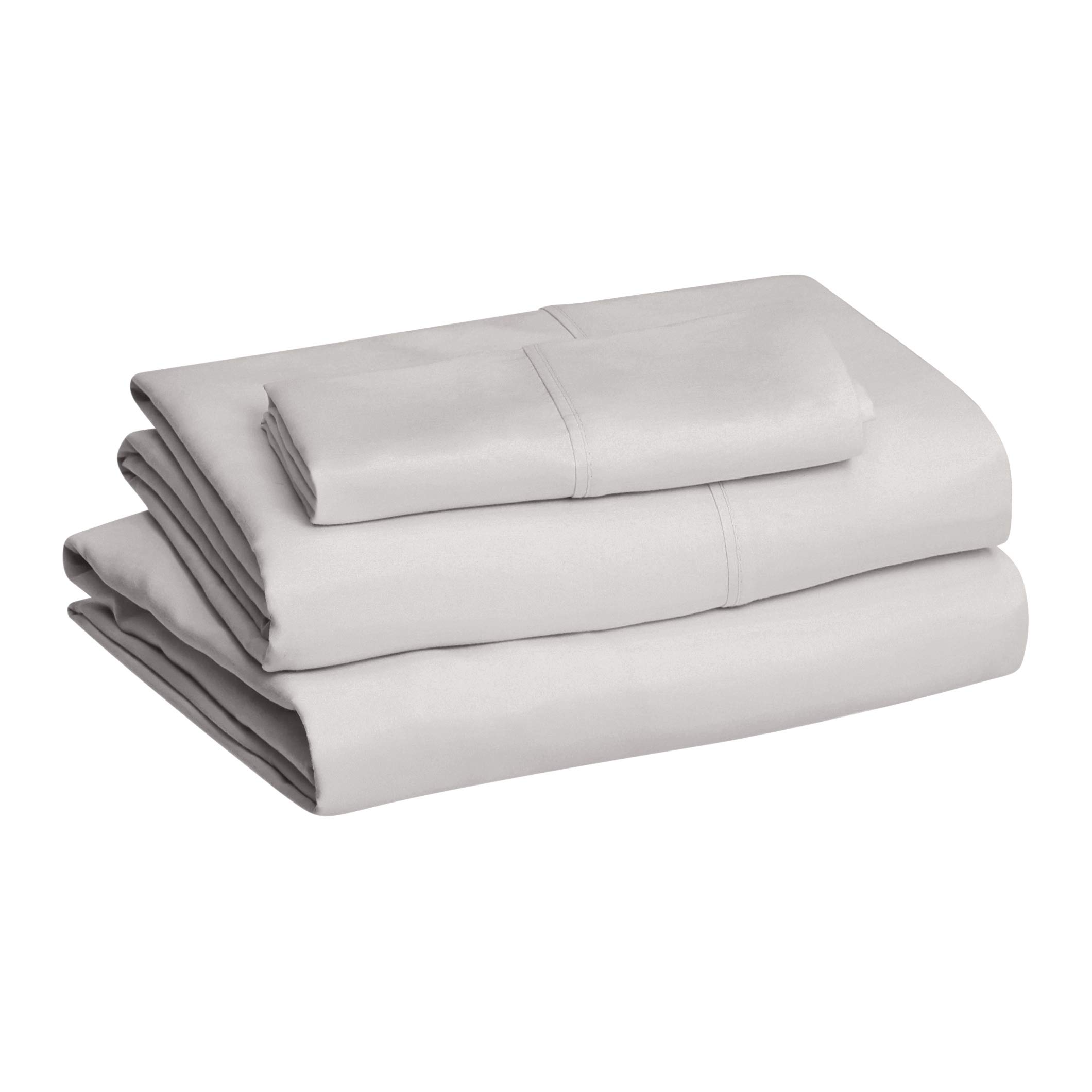 Foto 2 | Juego De Sábanas Amazon Basics Microfiber Twin Xl Gris Claro - Venta Internacional.