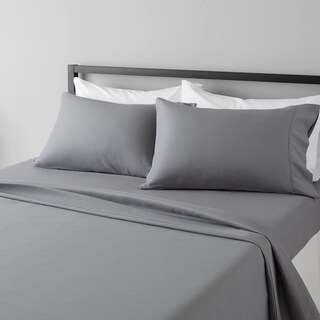 Foto 1 | Juego De Sábanas Amazon Basics Lightweight Queen Gris Oscuro - Venta Internacional.