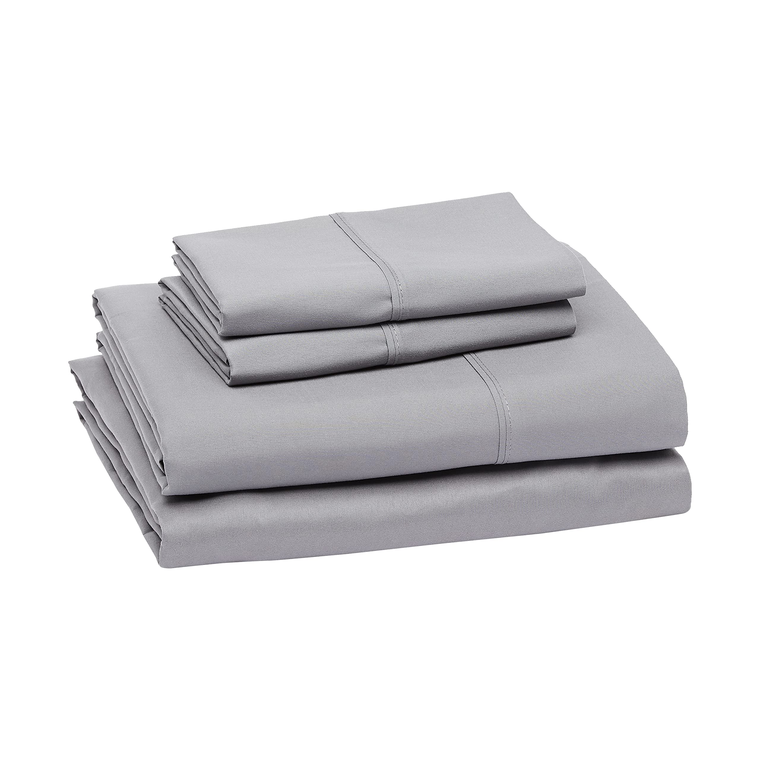 Foto 2 | Juego De Sábanas Amazon Basics Lightweight Queen Gris Oscuro - Venta Internacional.