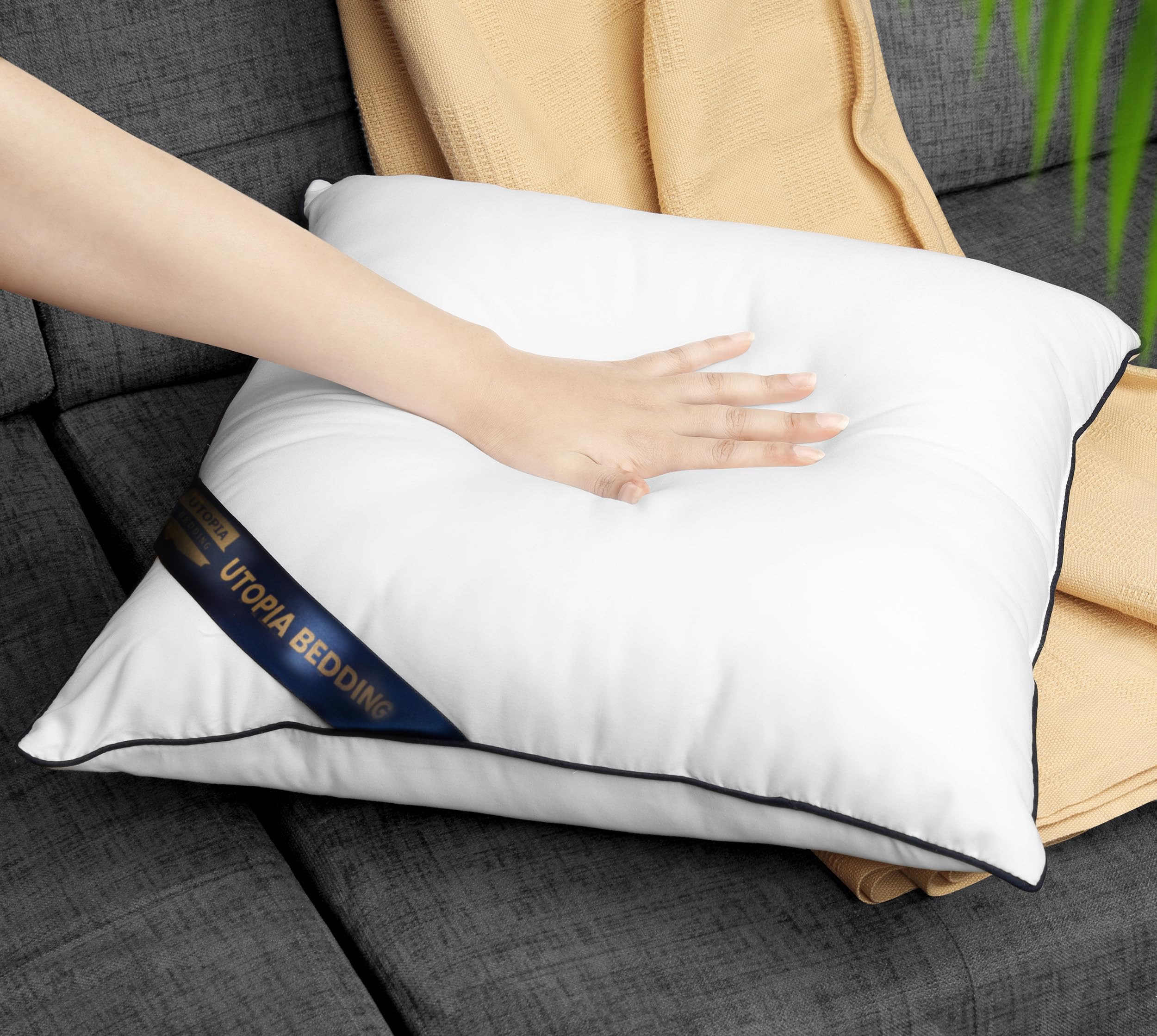Foto 8 pulgar | Almohada Utopia Bedding 4 Unidades 55 x 55 cm Blanca - Venta Internacional