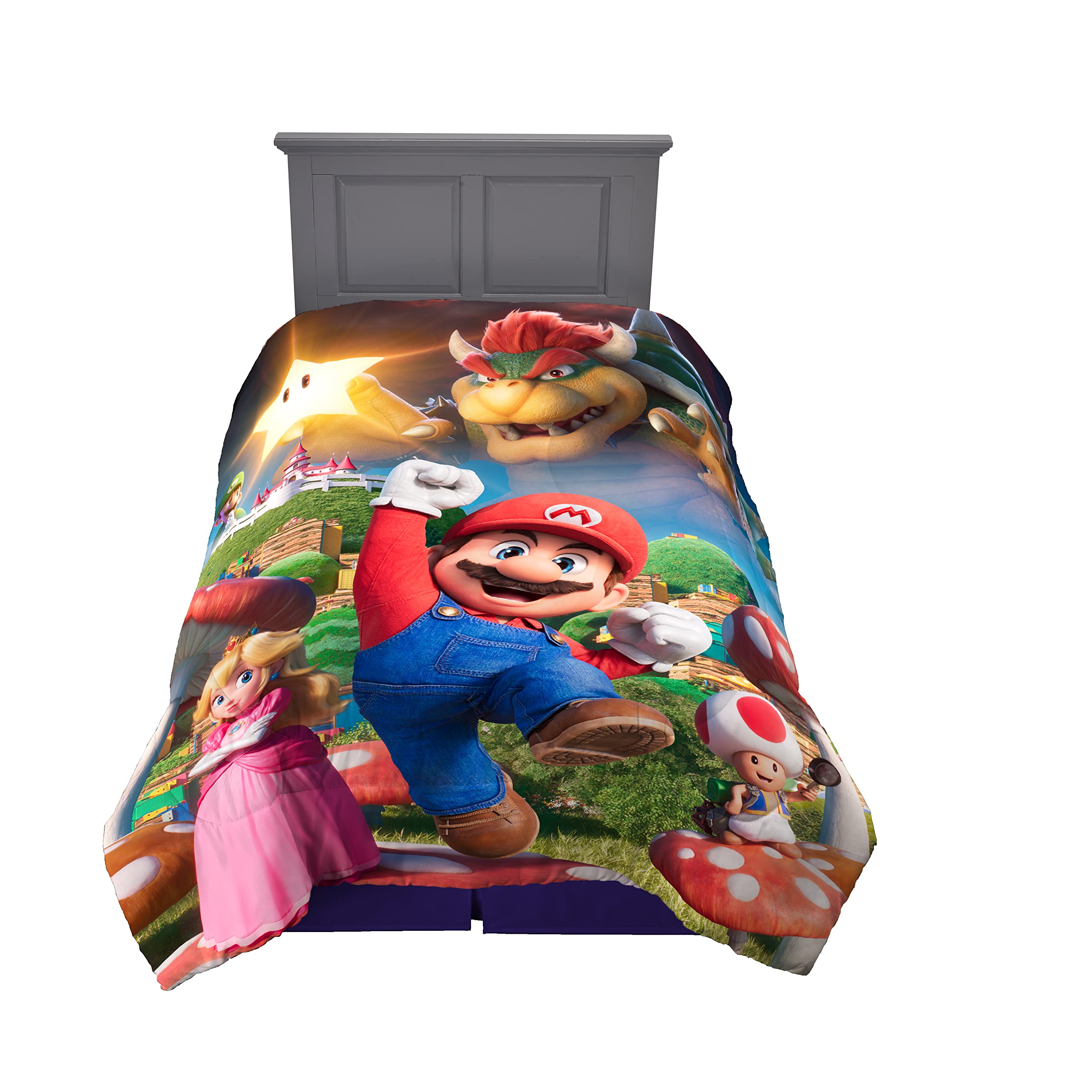 Foto 2 pulgar | Comforter Franco La Película De Super Mario Bros. Twin/full - Venta Internacional.