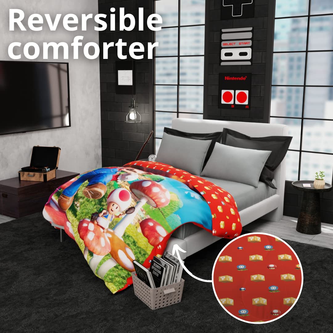 Foto 3 | Comforter Franco La Película De Super Mario Bros. Twin/full - Venta Internacional.