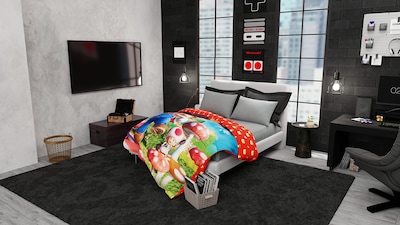 Foto 6 | Comforter Franco La Película De Super Mario Bros. Twin/full - Venta Internacional.