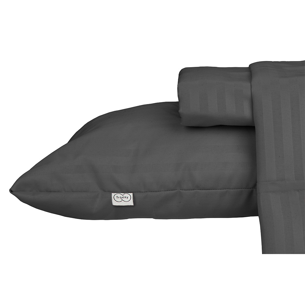 Foto 4 pulgar | Sábanas Trinity Color Gris Oxford Individual + Almohada Trinity