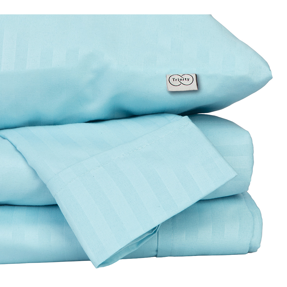 Foto 2 | Sábanas Trinity Color Azul Cielo Individual + Almohada Trinity