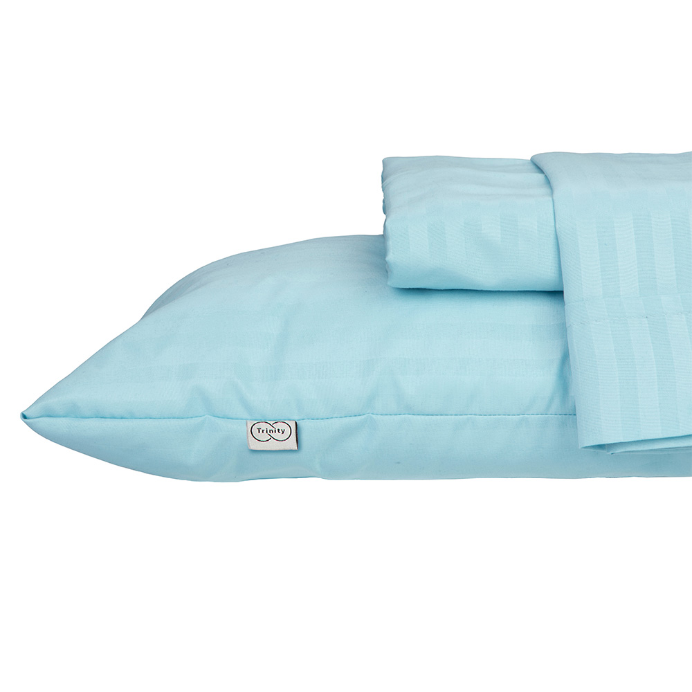 Foto 3 | Sábanas Trinity Color Azul Cielo Individual + Almohada Trinity