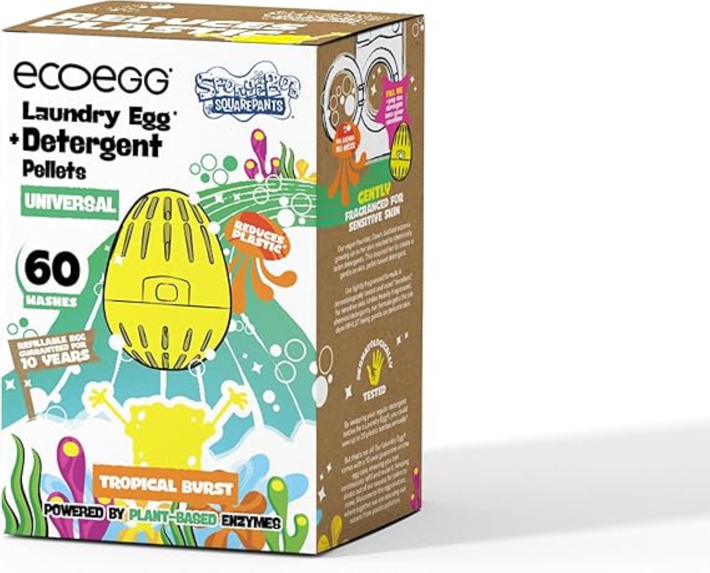 Foto 3 pulgar | Laundry Egg Spongebob X Ecoegg Original, 60 Unidades - Venta Internacional.