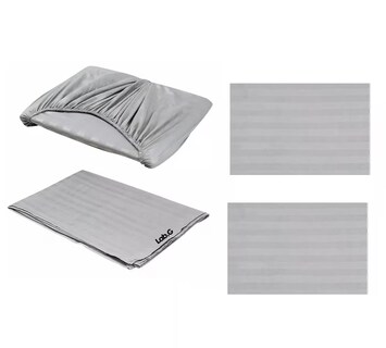 Foto 1 | Juego De Sabanas Matrimonial Lab.g Premium 2,800 Hilos 4 Pzs, Gris Claro