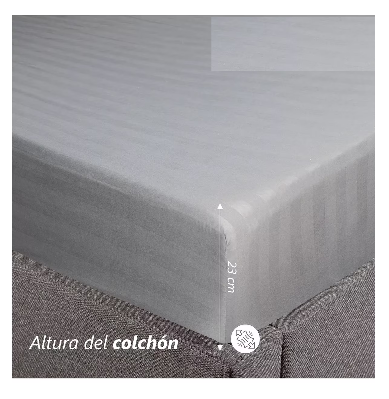Foto 5 pulgar | Juego De Sabanas Matrimonial Lab.g Premium 2,800 Hilos 4 Pzs, Gris Claro