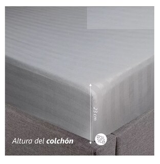 Foto 4 | Juego De Sabanas Matrimonial Lab.g Premium 2,800 Hilos 4 Pzs, Gris Claro