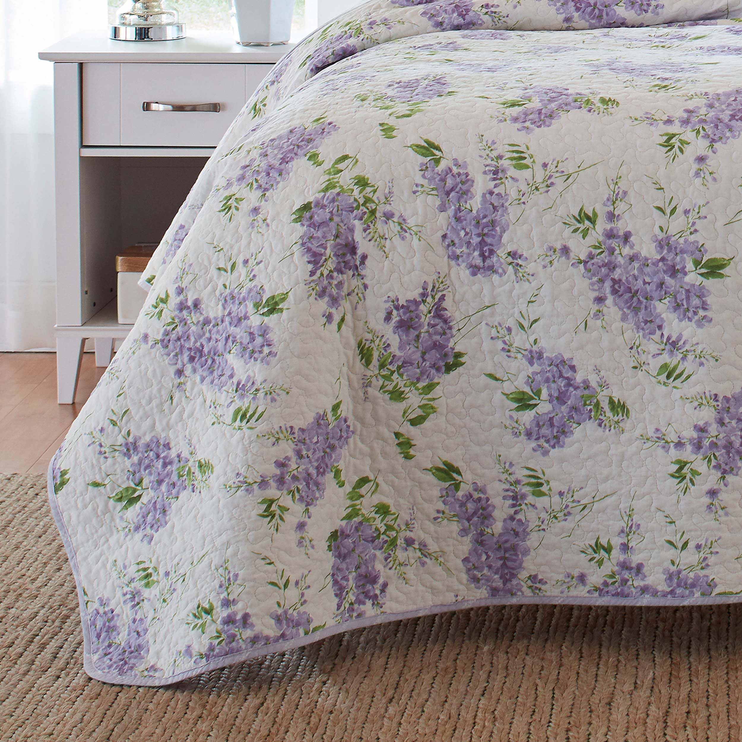 Foto 8 pulgar | Juego De Colcha Laura Ashley Keighley, Reversible, Algodón, Color Lila, Doble - Venta Internacional.