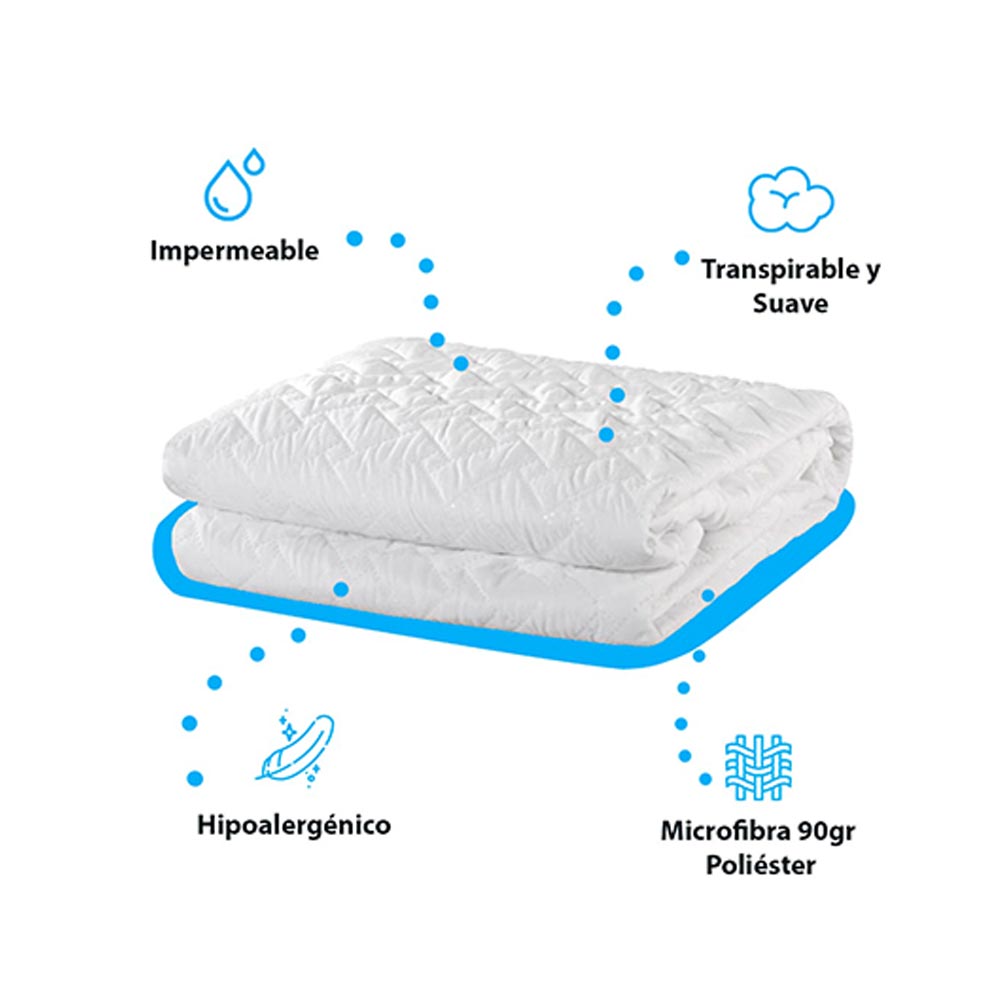Foto 4 pulgar | 2 Almohadas Home Tiffany+1 Protector América Home 3 Capas King Size