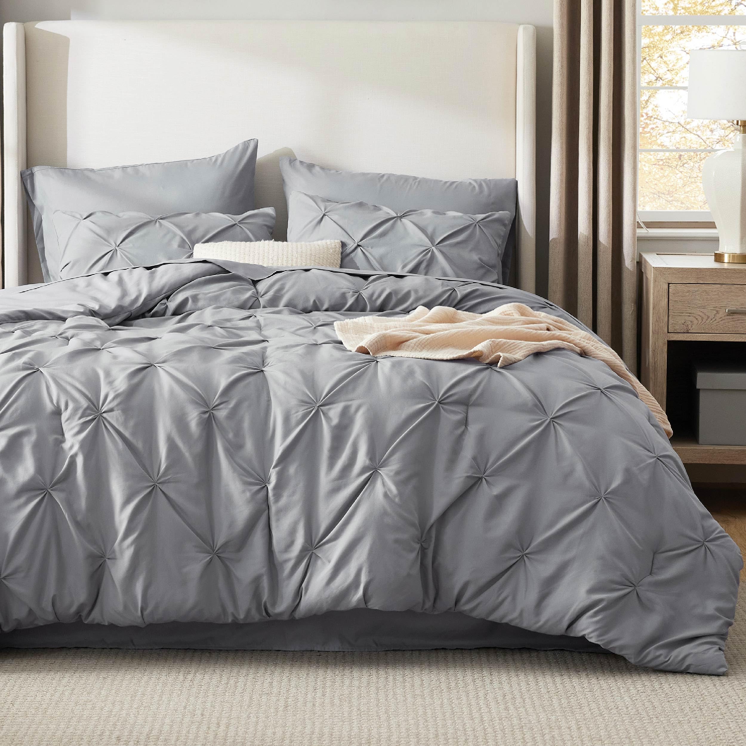 Foto 3 pulgar | Juego De Edredón Bedsure King Size, 7 Piezas, Ropa De Cama Gris - Venta Internacional.