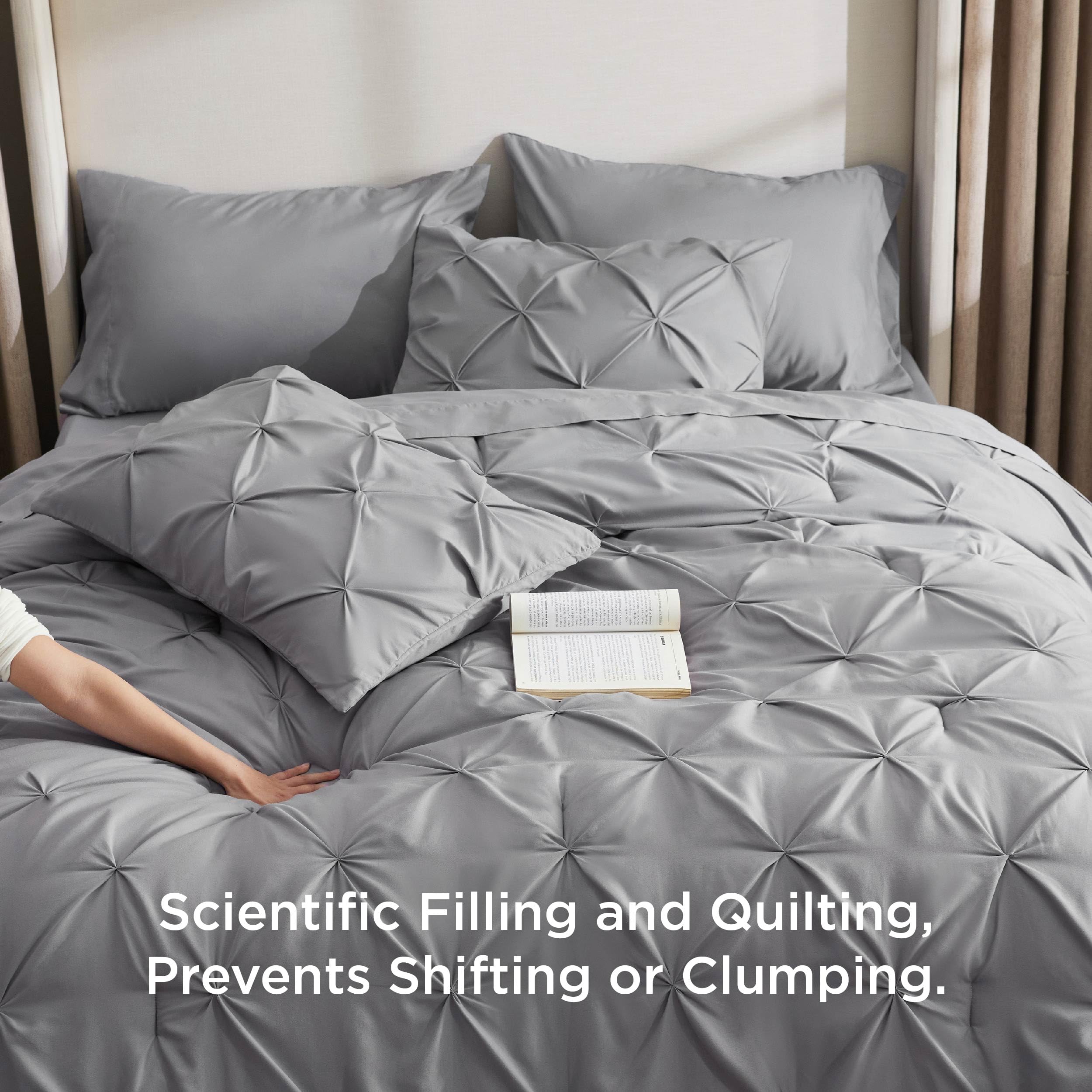 Foto 5 pulgar | Juego De Edredón Bedsure King Size, 7 Piezas, Ropa De Cama Gris - Venta Internacional.