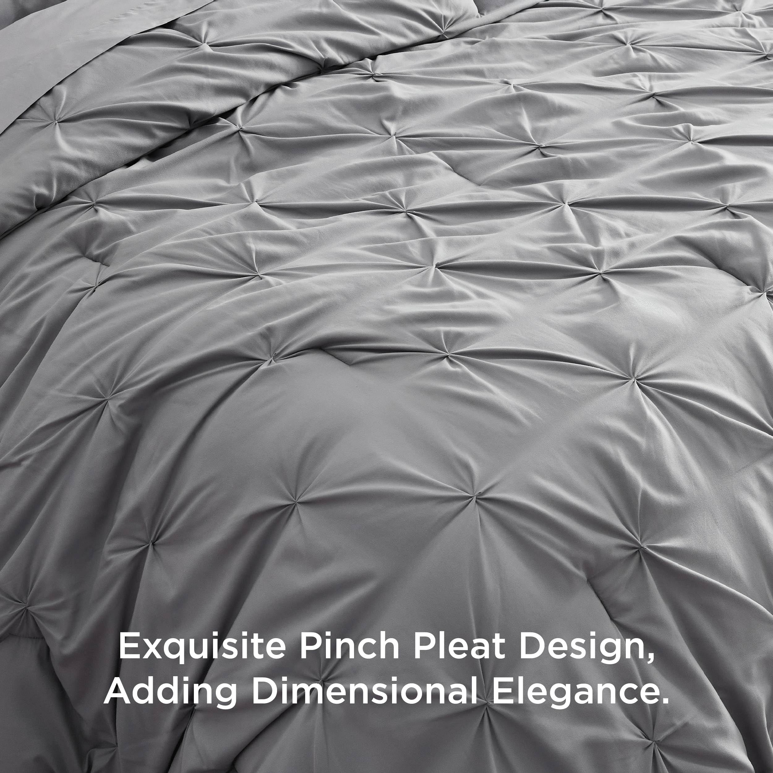 Foto 8 pulgar | Juego De Edredón Bedsure King Size, 7 Piezas, Ropa De Cama Gris - Venta Internacional.