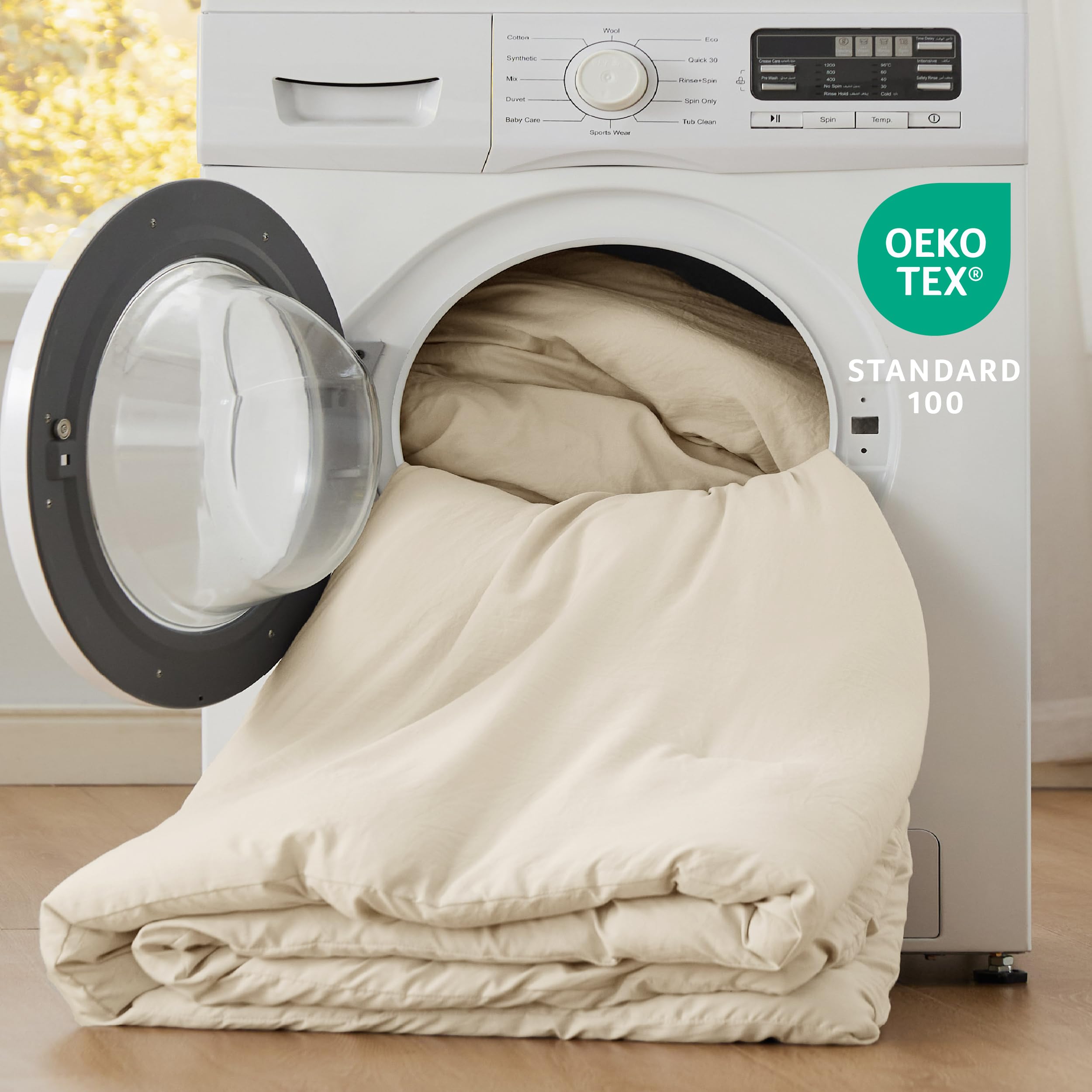 Foto 5 | Juego De Edredón Bedsure California King, Beige Claro, 3 Piezas - Venta Internacional.