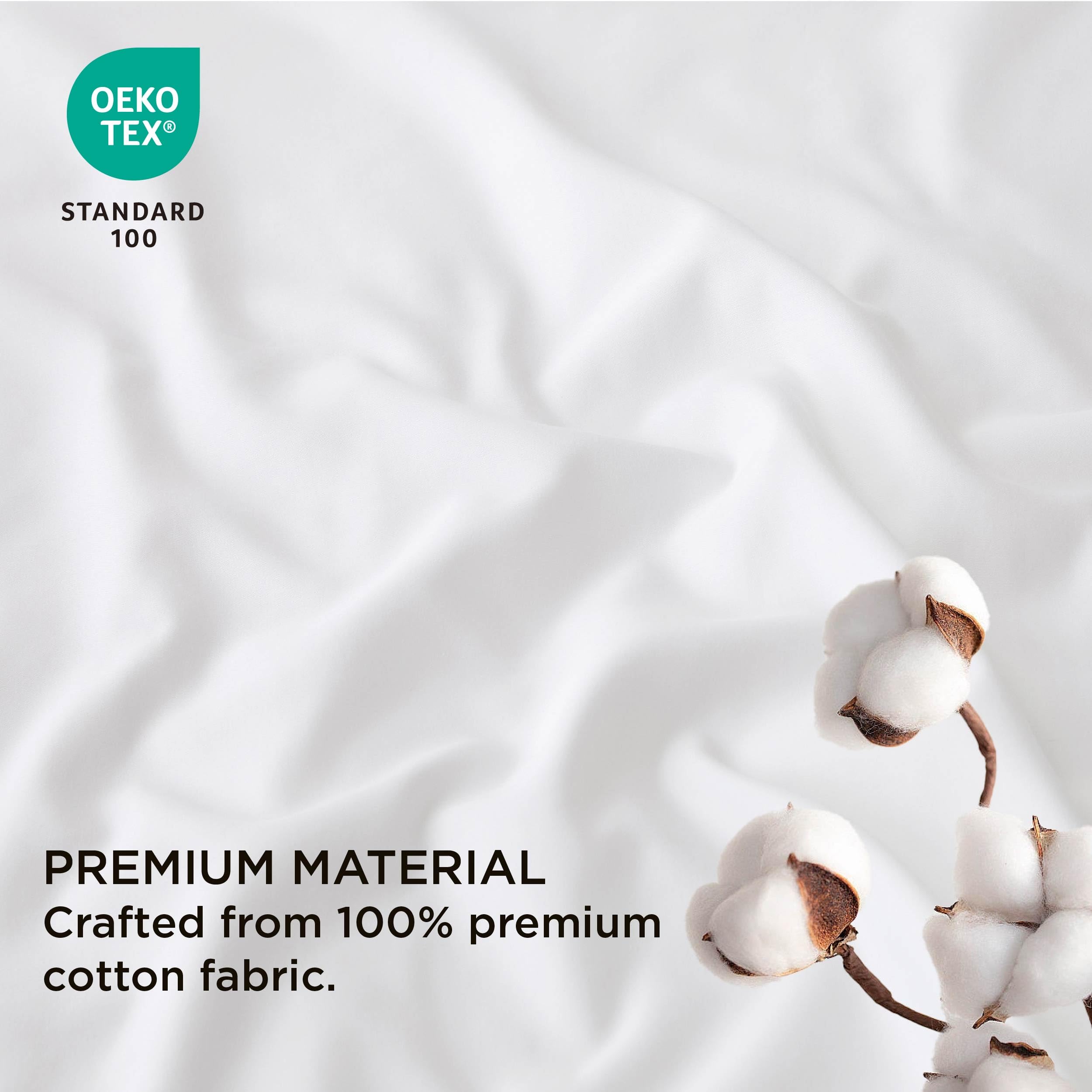 Foto 5 pulgar | Juego De Sábanas Para Cama, 100% Algodón, 500 Hilos, Tamaño Queen, Color Blanco - Venta Internacional.