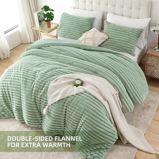 Foto 4 | Juego de Edredón Smoofy Fluffy Queen Verde Salvia 3 Piezas - Venta Internacional