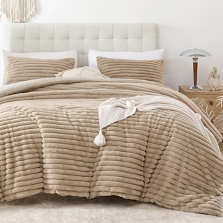 Foto 1 | Juego de Edredón Smoofy Fluffy Linen Fleece Kingcon 2 Fundas de Almohada - Venta Internacional