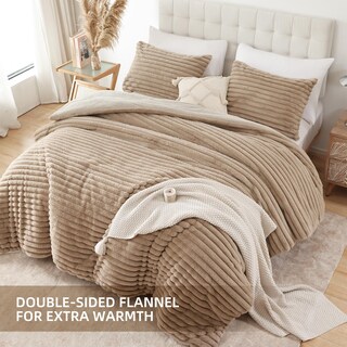 Foto 4 | Juego de Edredón Smoofy Fluffy Linen Fleece Kingcon 2 Fundas de Almohada - Venta Internacional