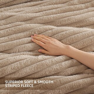 Foto 5 | Juego de Edredón Smoofy Fluffy Linen Fleece Kingcon 2 Fundas de Almohada - Venta Internacional