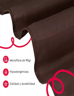 Foto 4 | Juego De Sábanas Matrimonial 3000 Hilos Color Café + Termo De Agua De Regalo Güish